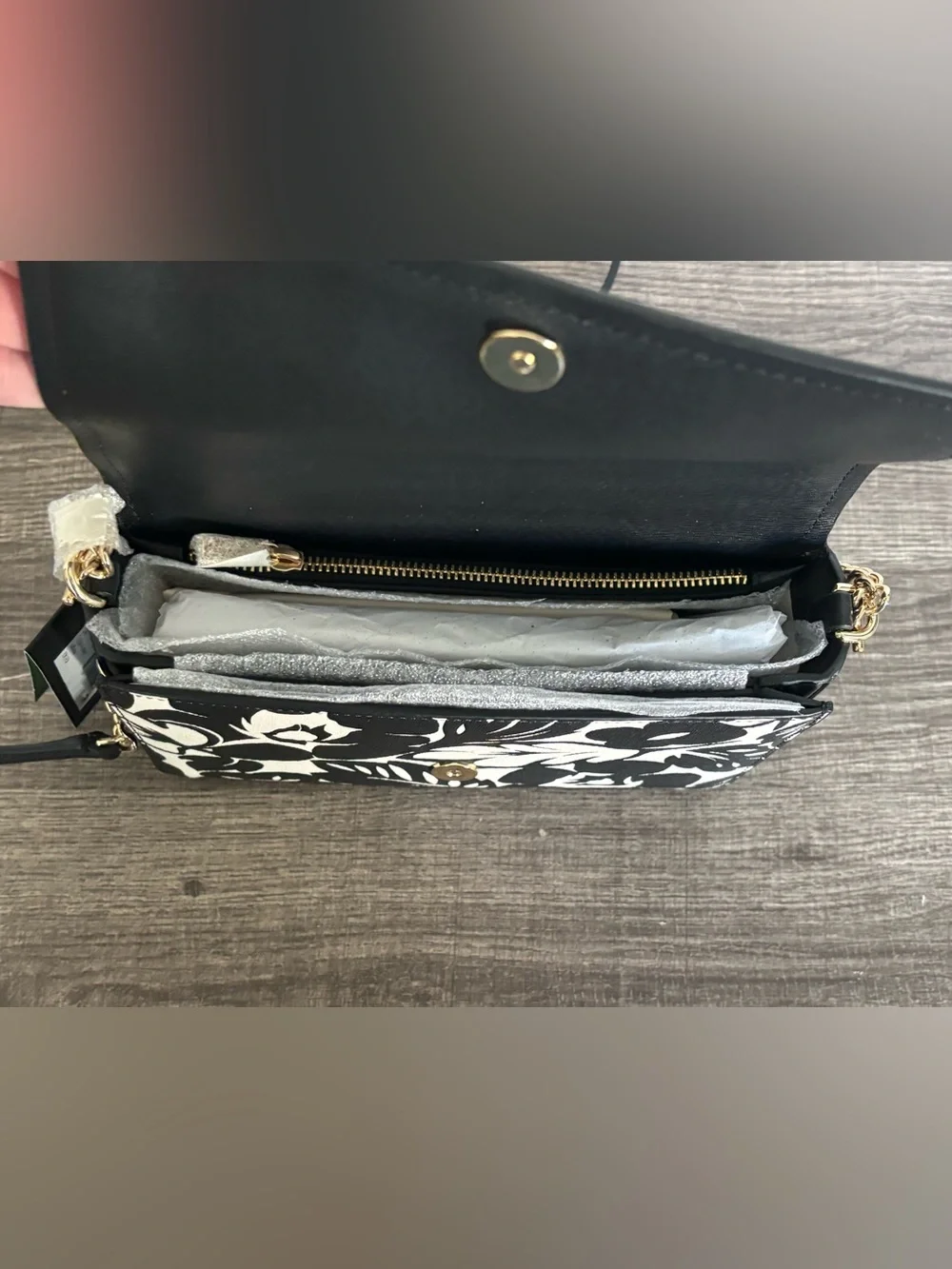 NWT Kate Spade ♠️ Morgan Tropical Foliage Flap Chain Wallet